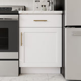 RELIABILT Fairplay 30-in W x 34.5-in H x 24-in D White 1-Drawer Base Ready To Assemble Plywood Cabinet (Recessed Panel Shaker Door Style)