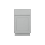 RELIABILT Overlake 18-in W x 34.5-in H x 24-in D Gray 1-Drawer Base Ready To Assemble Plywood Cabinet (Recessed Panel Shaker Door Style)