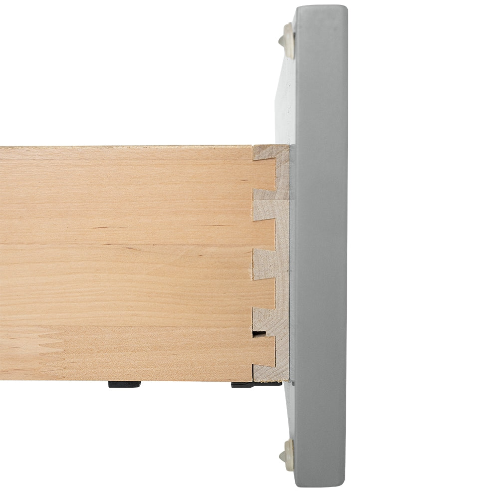 RELIABILT Overlake 36-in W x 34.5-in H x 24-in D Gray 1-Drawer Base Ready To Assemble Plywood Cabinet (Recessed Panel Shaker Door Style)