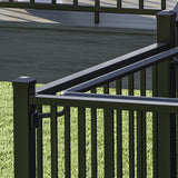 Deckorators 4-in Black Aluminum Rail Bracket