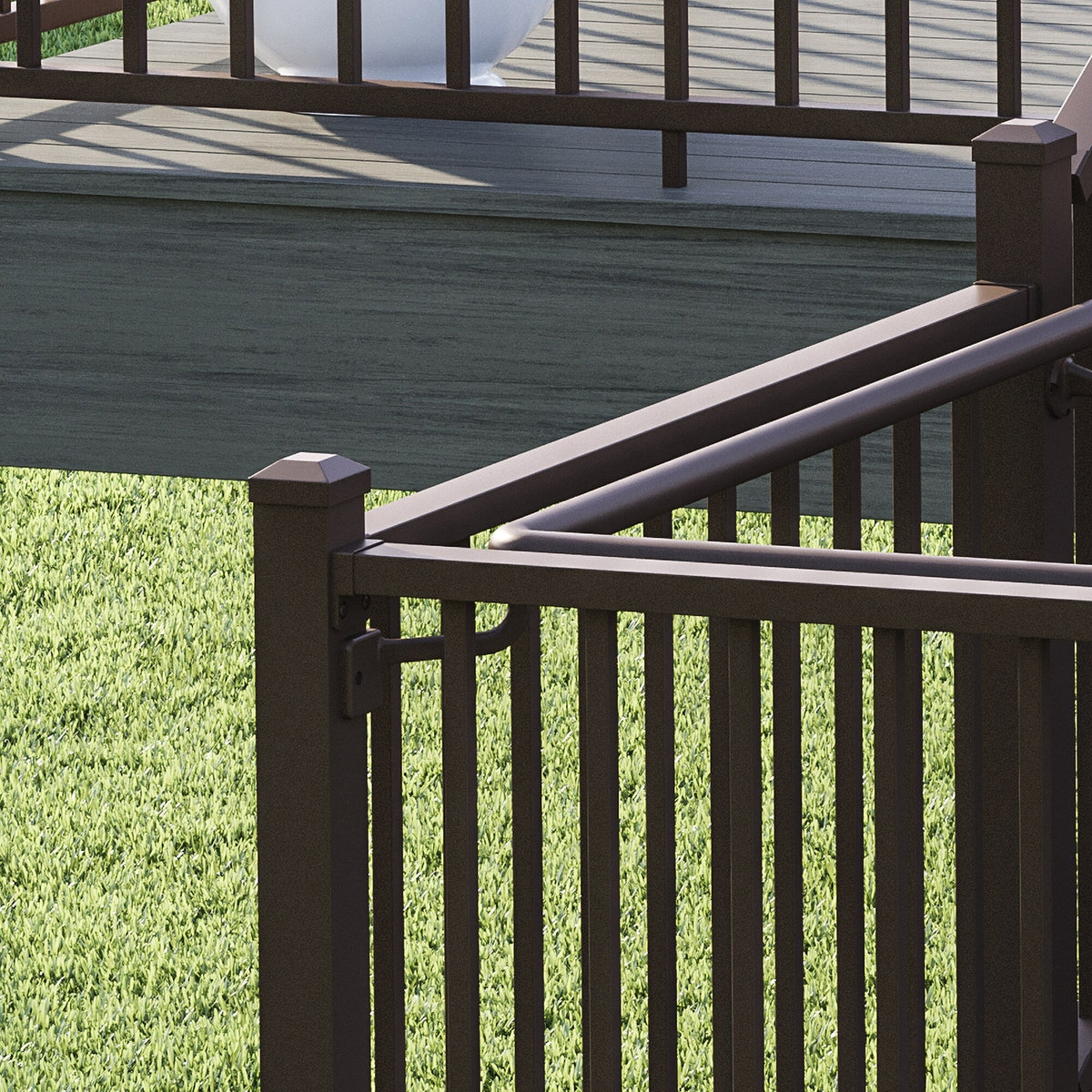 Deckorators 4-in Brown Aluminum Rail Bracket