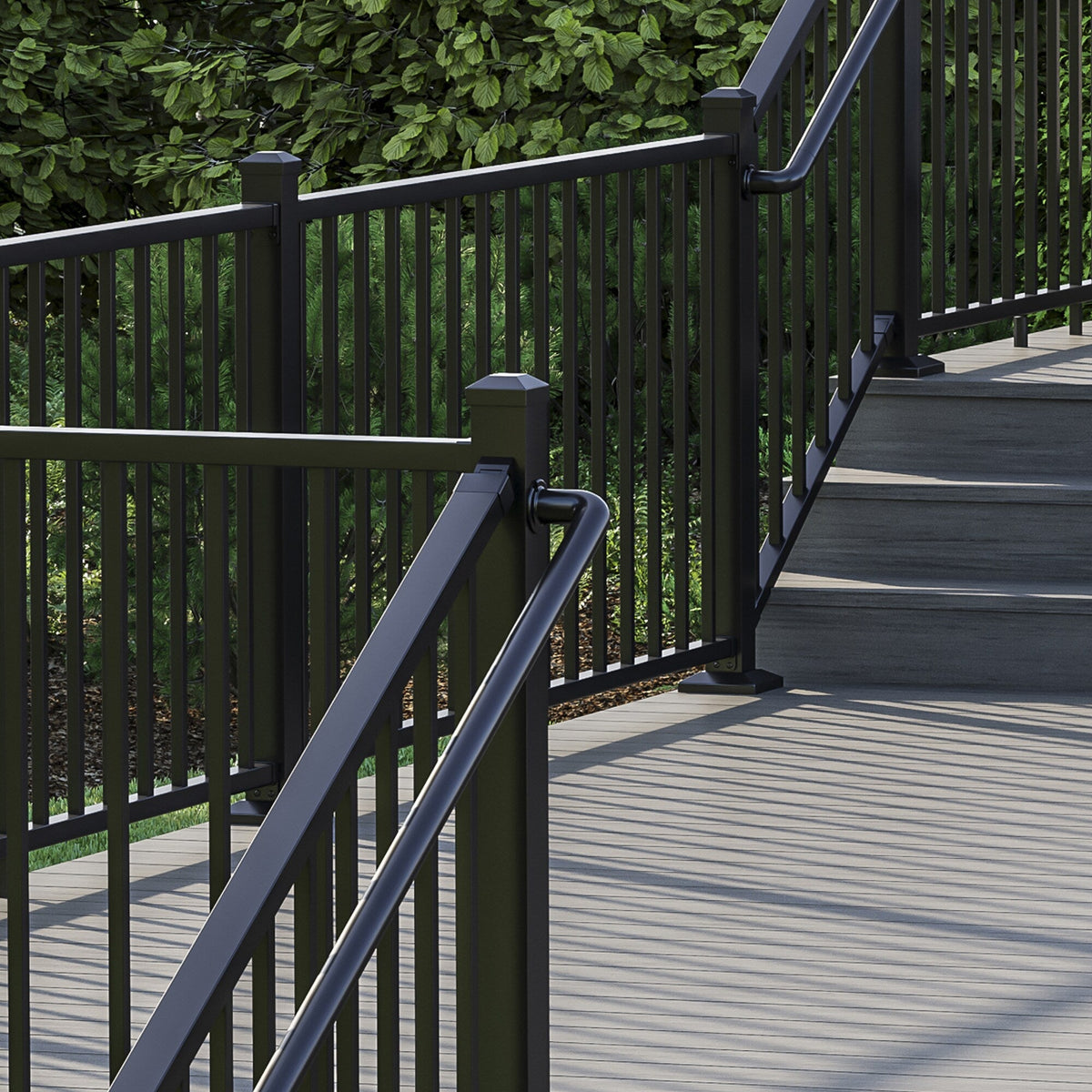 Deckorators 9.87-in x 2.89-in ADA Compliant Textured Black Aluminum Post Connector