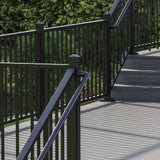 Deckorators 9.87-in x 2.89-in ADA Compliant Textured Black Aluminum Post Connector