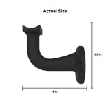 Deckorators 4-in Black Aluminum Rail Bracket