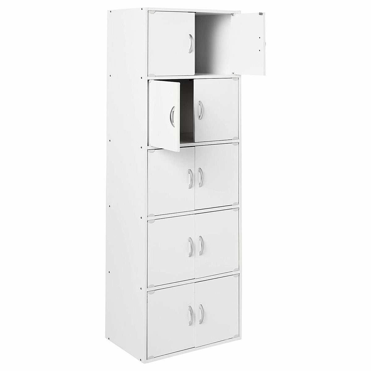 Hodedah 23.6-in W x 67.6-in H Wood White Freestanding Utility Storage Cabinet