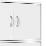Hodedah 23.6-in W x 67.6-in H Wood White Freestanding Utility Storage Cabinet