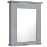 WELLFOR 22-in x 27-in Surface Mount Gray Mirrored Medicine Cabinet