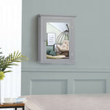 WELLFOR 22-in x 27-in Surface Mount Gray Mirrored Medicine Cabinet