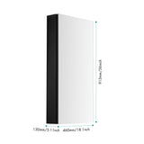 WELLFOR 18-in x 36-in Lighted Surface/Recessed Mount Black Mirrored Soft Close Medicine Cabinet