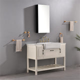 WELLFOR 18-in x 36-in Lighted Surface/Recessed Mount Black Mirrored Soft Close Medicine Cabinet