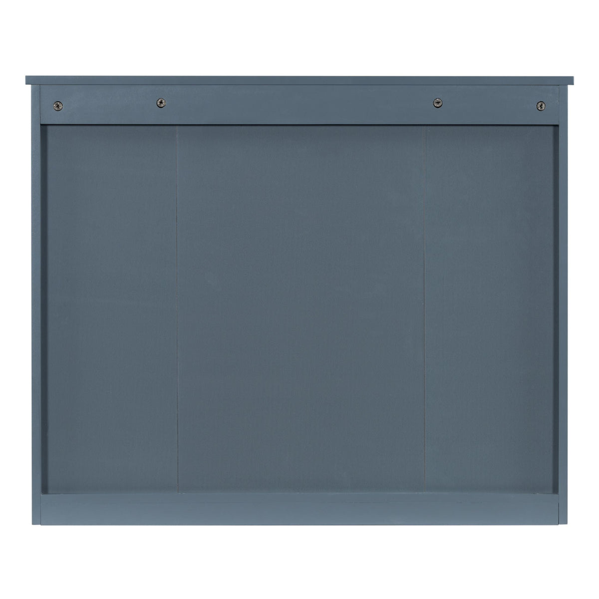 WELLFOR 35-in x 28.7-in Surface Mount Blue Mirrored Soft Close Medicine Cabinet
