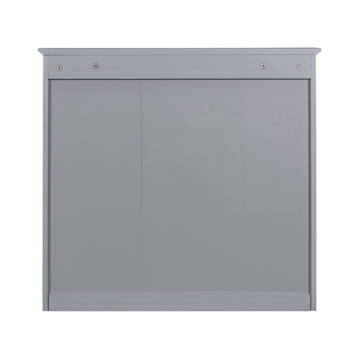 WELLFOR MR 30-in x 28-in Surface Mount Gray Mirrored Soft Close Medicine Cabinet