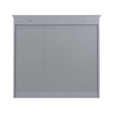 WELLFOR 30-in x 28-in Surface Mount Gray Mirrored Soft Close Medicine Cabinet
