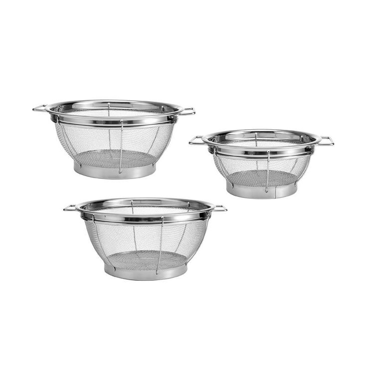 Stainless Steel Sieves (Set of 3)