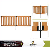 Zippity Outdoor Products 2.7-ft x 4-ft Pressure Treated Cedar Flat-top Garden No Dig Fence Panel