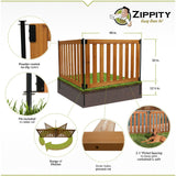 Zippity Outdoor Products 2.7-ft x 4-ft Pressure Treated Cedar Flat-top Garden No Dig Fence Panel