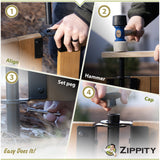 Zippity Outdoor Products 2.7-ft x 4-ft Pressure Treated Cedar Flat-top Garden No Dig Fence Panel