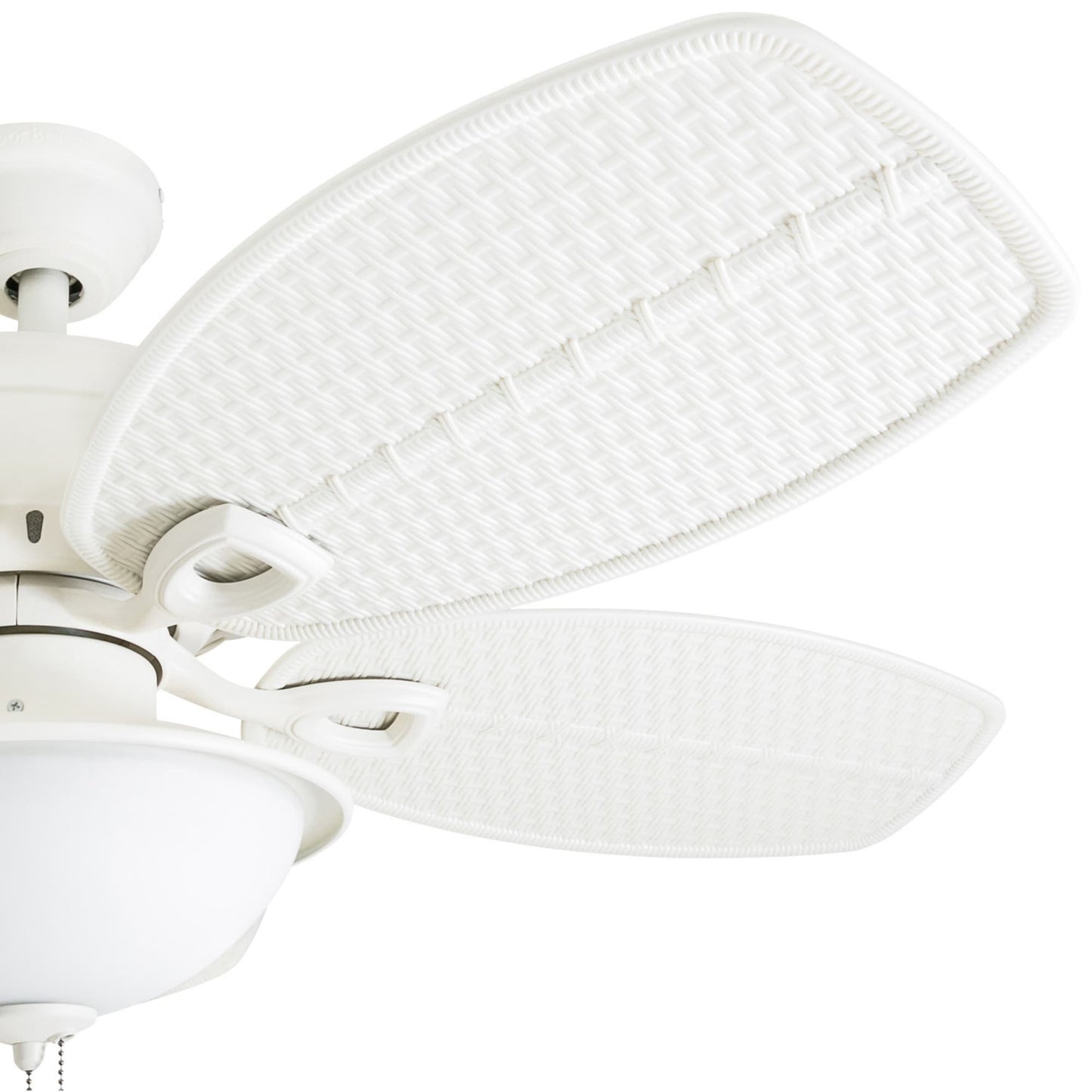 Harbor Breeze Cedar Shoals 44-in White Downrod or Close Mount Indoor/Outdoor Ceiling Fan with Light Kit
