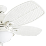 Harbor Breeze Cedar Shoals 44-in White LED Indoor/Outdoor Ceiling Fan with Light Kit (5-Blade)