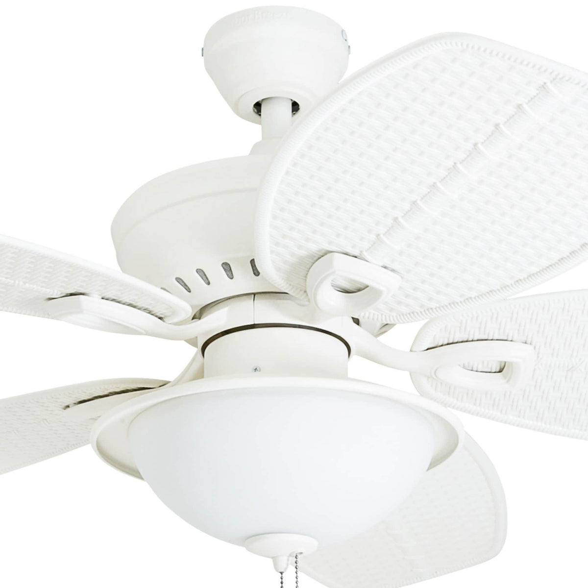 Harbor Breeze Cedar Shoals 44-in White Downrod or Close Mount Indoor/Outdoor Ceiling Fan with Light Kit