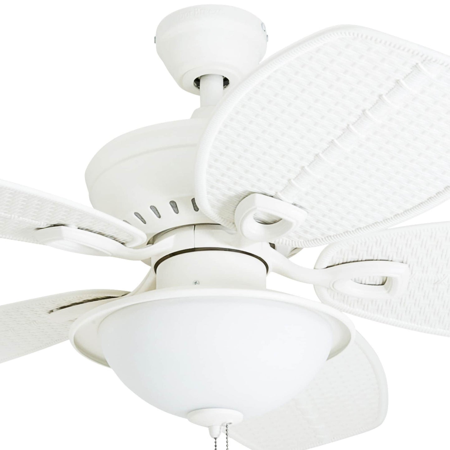 Harbor Breeze Cedar Shoals 44-in White Downrod or Close Mount Indoor/Outdoor Ceiling Fan with Light Kit