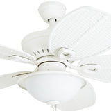 Harbor Breeze Cedar Shoals 44-in White LED Indoor/Outdoor Ceiling Fan with Light Kit (5-Blade)
