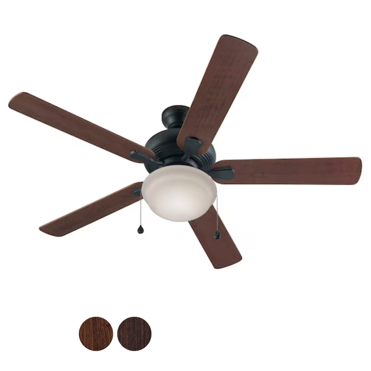 Harbor Breeze Caratuk River 52-in Bronze LED Indoor Ceiling Fan with Light Kit (5-Blade)