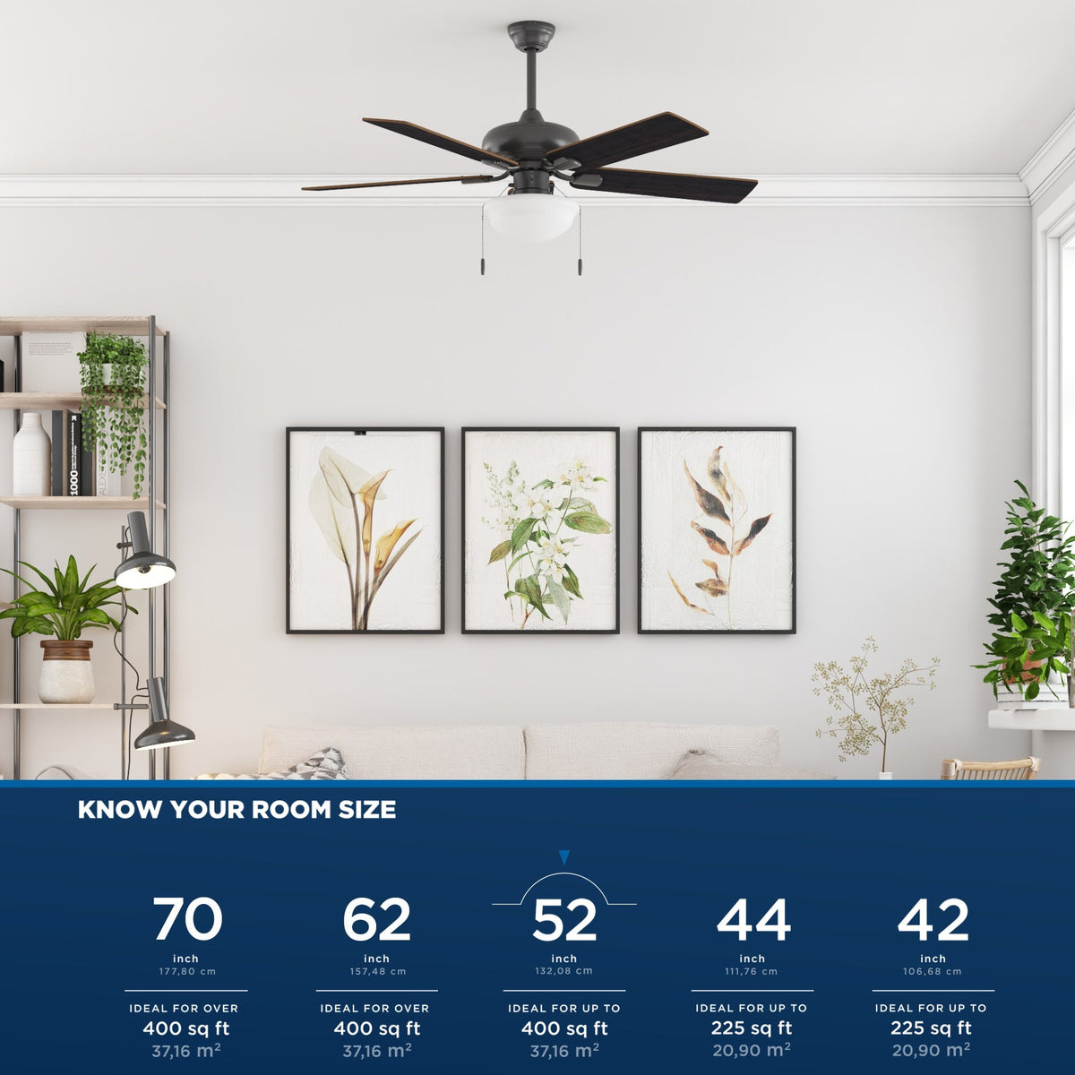 Harbor Breeze Caratuk River 52-in Bronze LED Indoor Ceiling Fan with Light Kit (5-Blade)