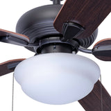 Harbor Breeze Caratuk River 52-in Bronze LED Indoor Ceiling Fan with Light Kit (5-Blade)