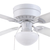 Harbor Breeze Armitage 42-in White LED Indoor Flush Mount Ceiling Fan with Light Kit (4-Blade)