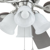 Harbor Breeze Centreville 52-in Brushed Nickel LED Indoor Flush Mount Ceiling Fan with Light Kit (5-Blade)