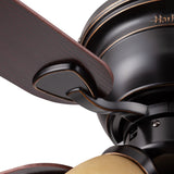 Harbor Breeze Centreville 42-in Oil-Rubbed Bronze LED Indoor Flush Mount Ceiling Fan with Light Kit (5-Blade)
