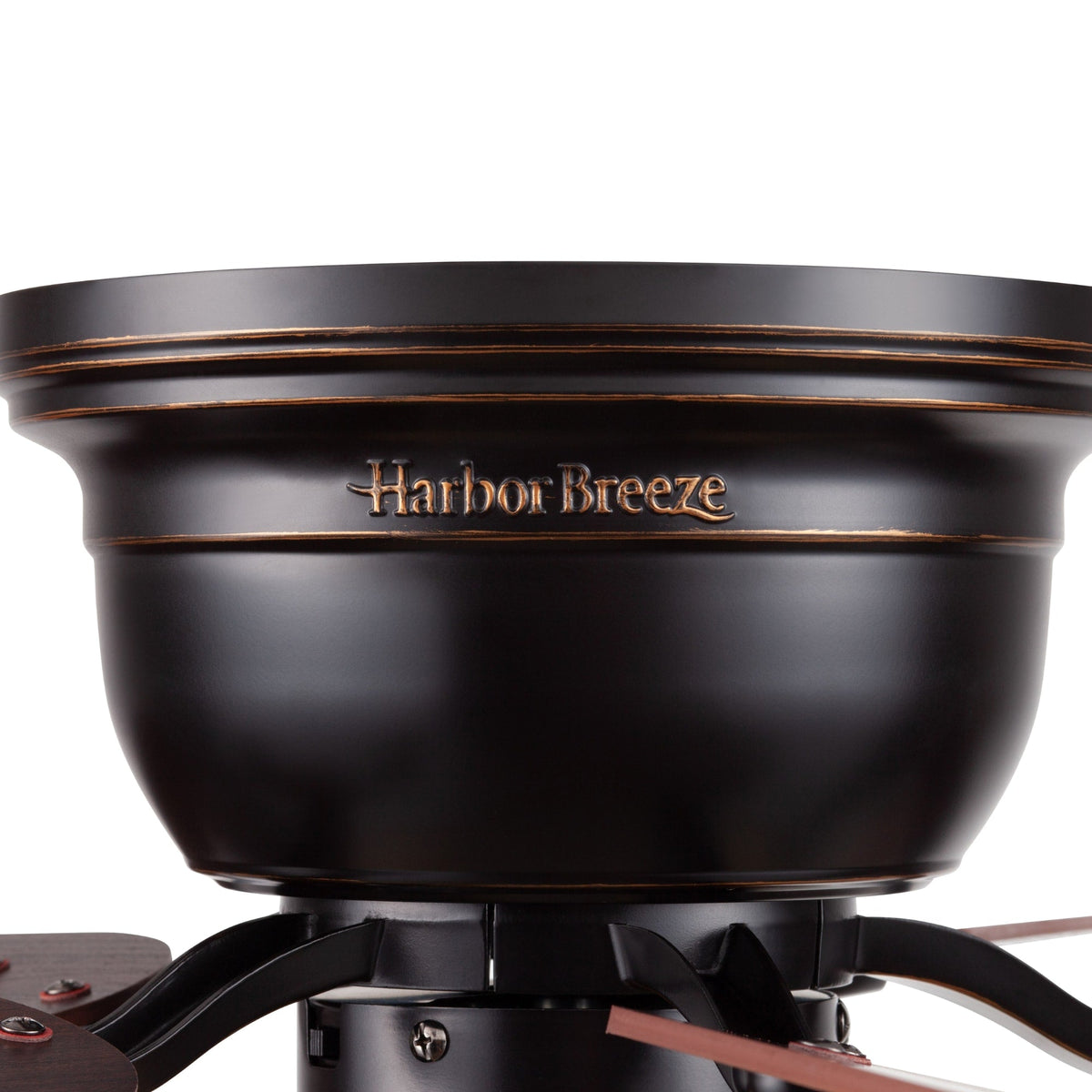 Harbor Breeze Centreville 42-in Oil-Rubbed Bronze LED Indoor Flush Mount Ceiling Fan with Light Kit (5-Blade)