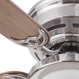 Harbor Breeze Armitage 52-in Brushed Nickel LED Indoor Flush Mount Ceiling Fan with Light Kit, 5-Blade