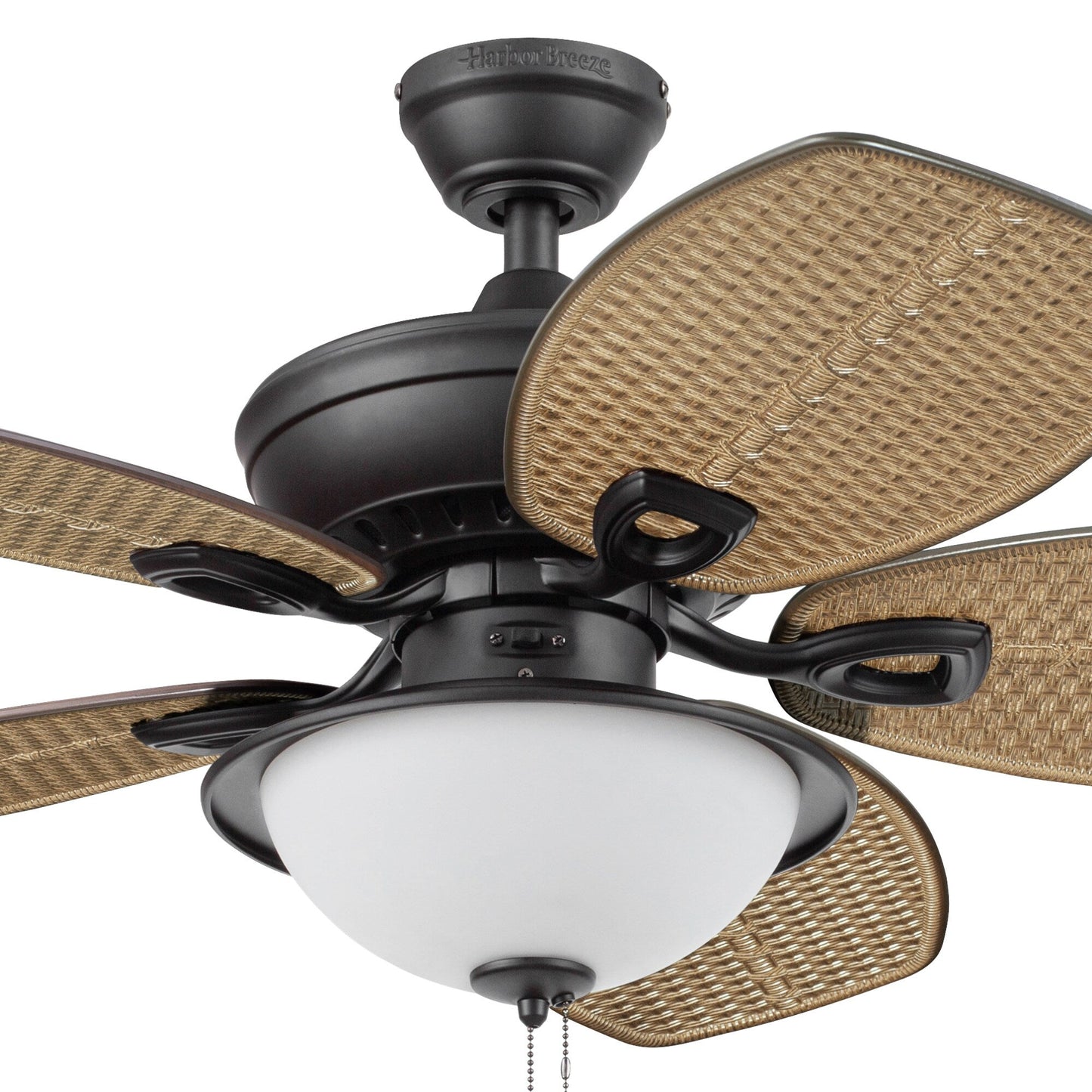 Harbor Breeze Cedar Shoals 44-in Oil-Rubbed Bronze LED Indoor/Outdoor Ceiling Fan with Light Kit, 5 Blades