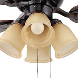 Harbor Breeze Centreville 52-in Oil-Rubbed Bronze LED Indoor Flush Mount Ceiling Fan with Light (5-Blade)