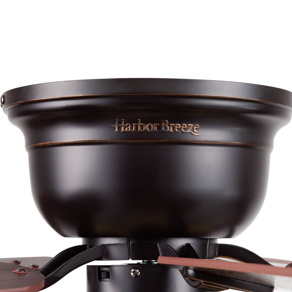 Harbor Breeze Centreville 52-in Oil-Rubbed Bronze LED Indoor Flush Mount Ceiling Fan with Light (5-Blade)