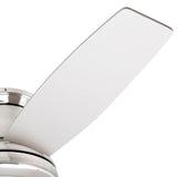 Harbor Breeze Sail Stream 52-in Brushed Nickel LED Indoor Flush Mount Ceiling Fan with Light Kit and Remote, 3-Blade