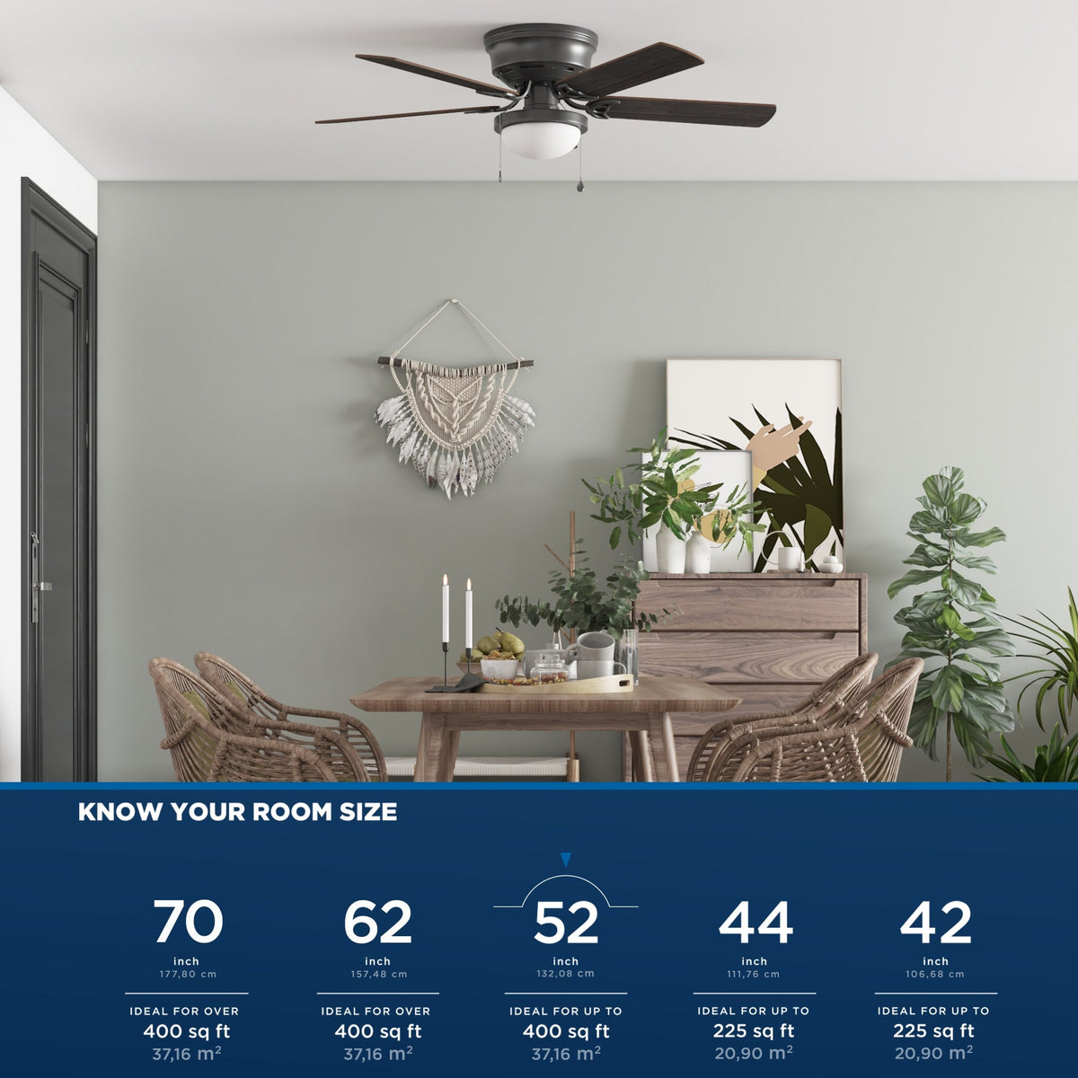Harbor Breeze Armitage 52-in Bronze LED Indoor Flush Mount Ceiling Fan with Light Kit (5-Blade)