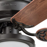 Harbor Breeze Armitage 52-in Bronze LED Indoor Flush Mount Ceiling Fan (5-Blade)