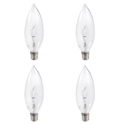 Sylvania 60-Watt Double Life B10 Incandescent Light Bulb (4-Pack) - Super Arbor