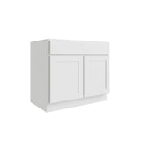 RELIABILT Parkstone 24-in W x 34.5-in H x 24-in D White 1-Drawer Base Fully Assembled Plywood Cabinet (Flat Panel Shaker Style)