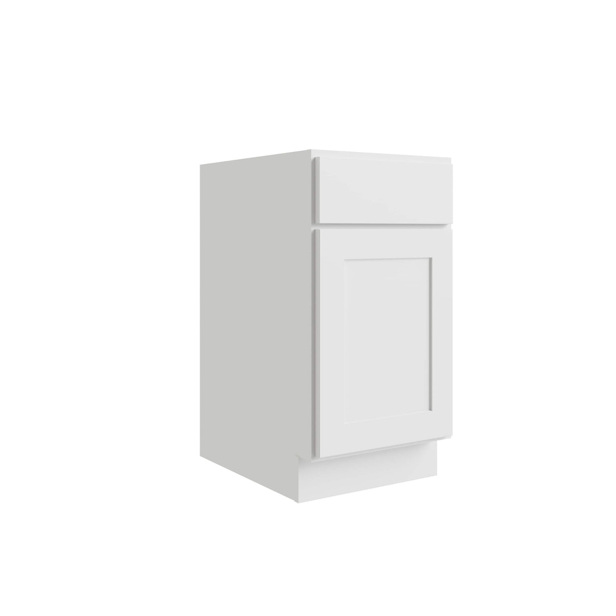 RELIABILT Parkstone 21-in W x 34.5-in H x 24-in D White 1-Drawer Base Fully Assembled Plywood Cabinet (Flat Panel Shaker Style)