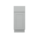 RELIABILT Overlake 15-in W x 34.5-in H x 24-in D Gray 1-Drawer Base Ready To Assemble Plywood Cabinet (Recessed Panel Shaker Door Style)