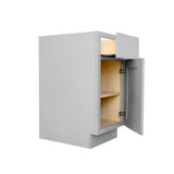 RELIABILT Overlake 15-in W x 34.5-in H x 24-in D Gray 1-Drawer Base Ready To Assemble Plywood Cabinet (Recessed Panel Shaker Door Style)
