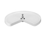 Rev-A-Shelf 24-in White Polymer Kidney Lazy Susan, Bottom-Mount, 1-Tier