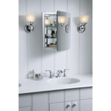 15.5 in. W x 19.5 in. H x 5 in. D Aluminum Recessed Medicine Cabinet
