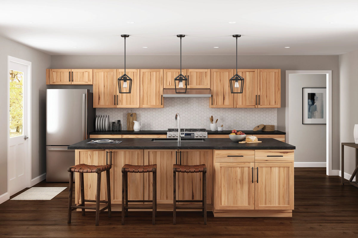 Project Source Branson 15-in W x 36-in H x 12-in D Hickory Wall Fully Assembled Cabinet (Recessed Panel Shaker Door Style)