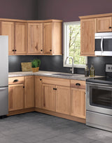 Project Source Branson 15-in W x 36-in H x 12-in D Hickory Wall Fully Assembled Cabinet (Recessed Panel Shaker Door Style)