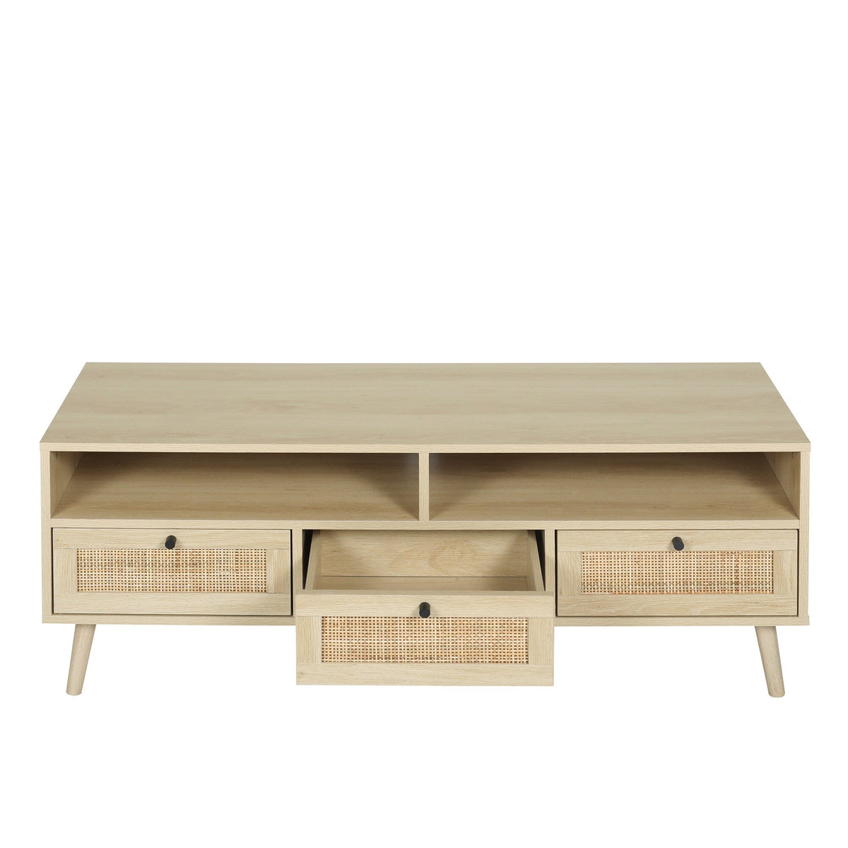 Fun Orange Modern/Contemporary Oak Tv Cabinet (Accommodates TVs up to 55-in)